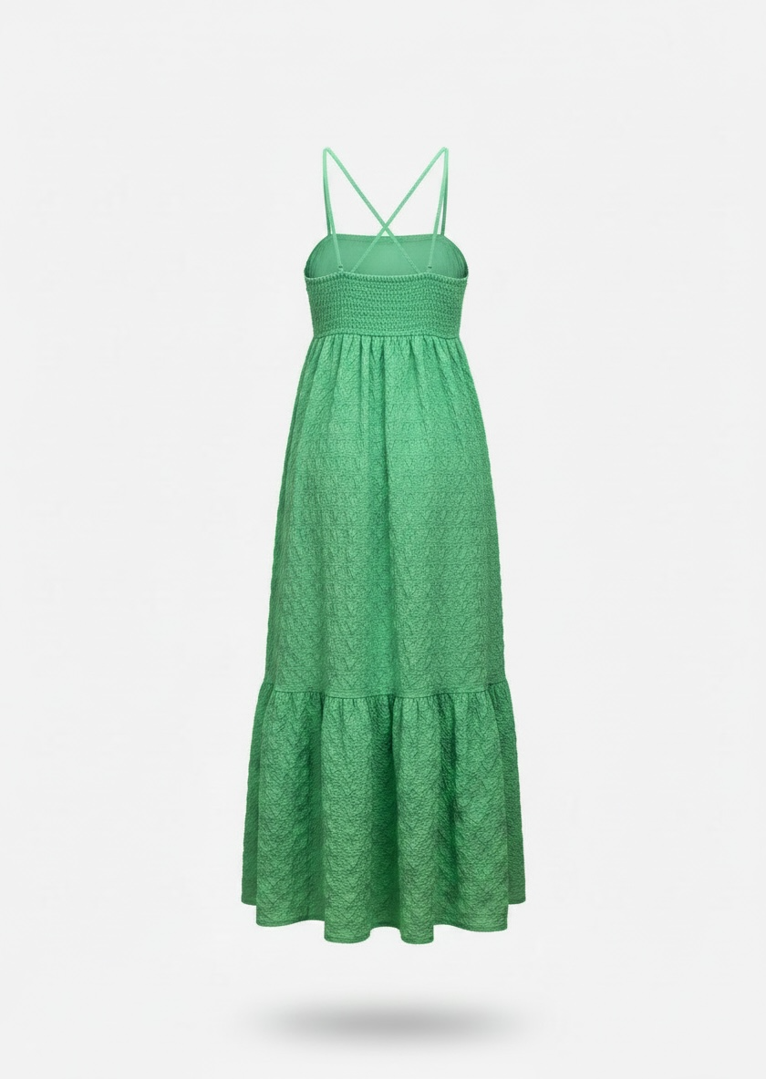 Vestido mídi texturizado Zara