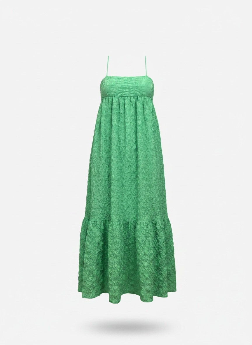 Vestido mídi texturizado Zara